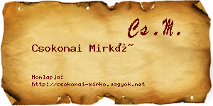 Csokonai Mirkó névjegykártya